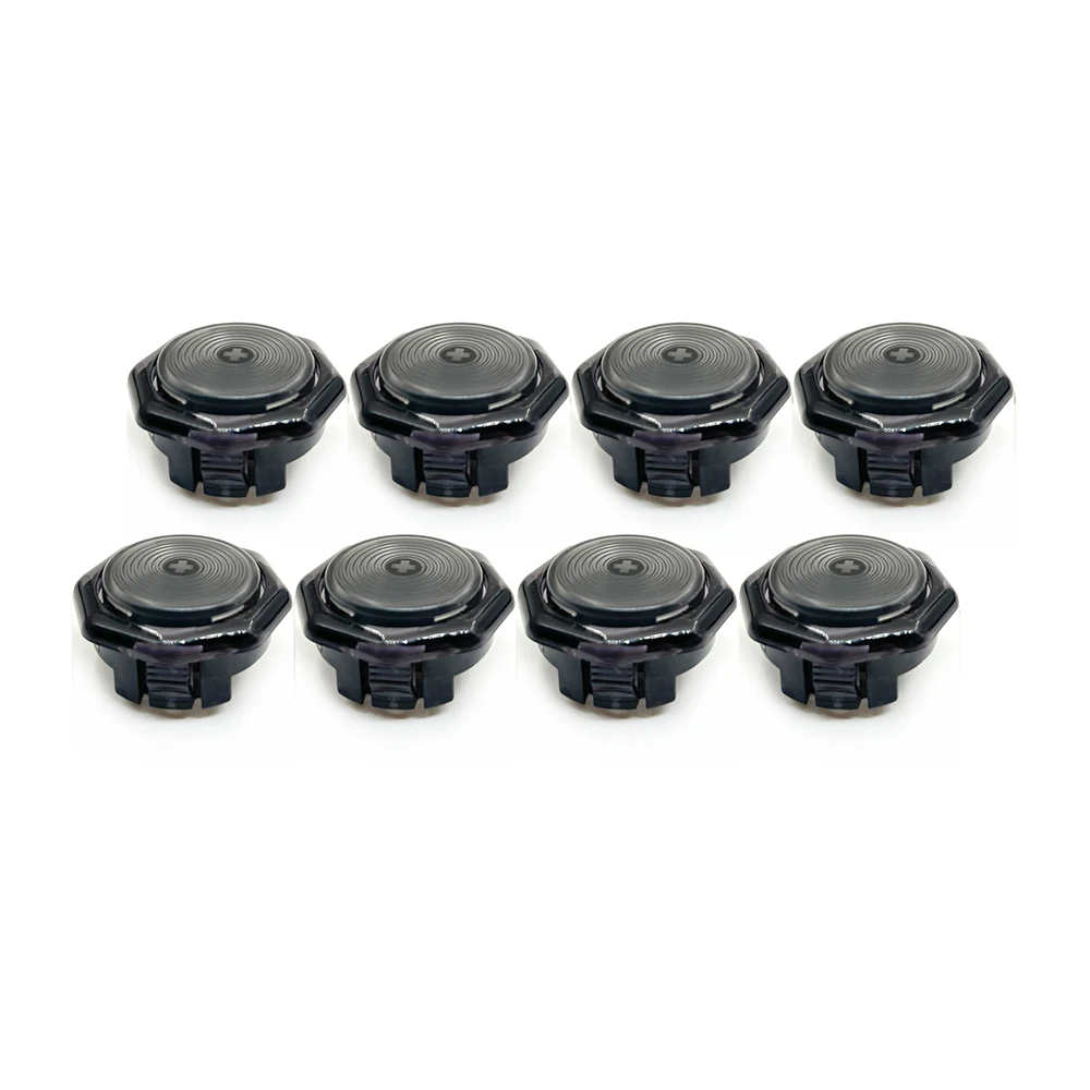 

8pcs Sinoarcade Low Profile Mechanical Buttons Black with Kailh GHOST Switches Hot-swappable for Arcade Hitbox SnackboxFightbox