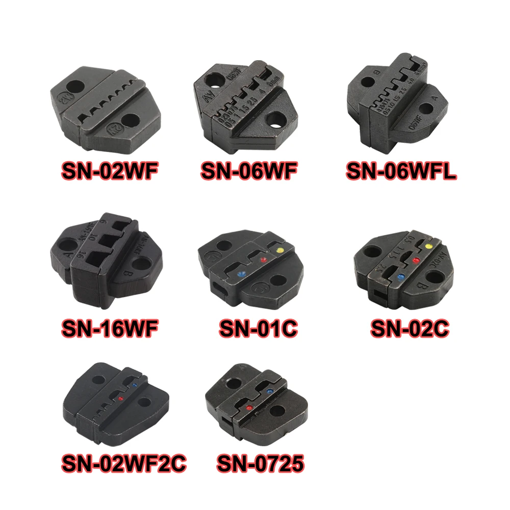 SN02WF SN06WF SN06WFL SN16WF SN01C SN02C SN0725 SN02WF2C MINI EUROP STYLE Zestawy matryc do narzędzia do zaciskania SN szczypce do zaciskania szczypiec
