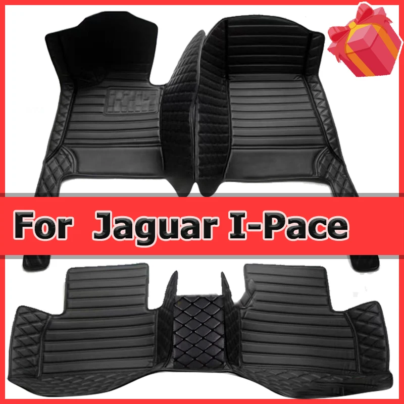 Car Floor Mats For Jaguar I-Pace IPACE I PACE 2018~2022 Carpet Leather Mat Anti Dirty Pad Cubre Pisos Para Autos Car Accessories