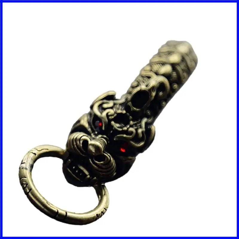 

Chinese Dragon Loong Keychains Portable and Versatile Metal Keyrings Brass