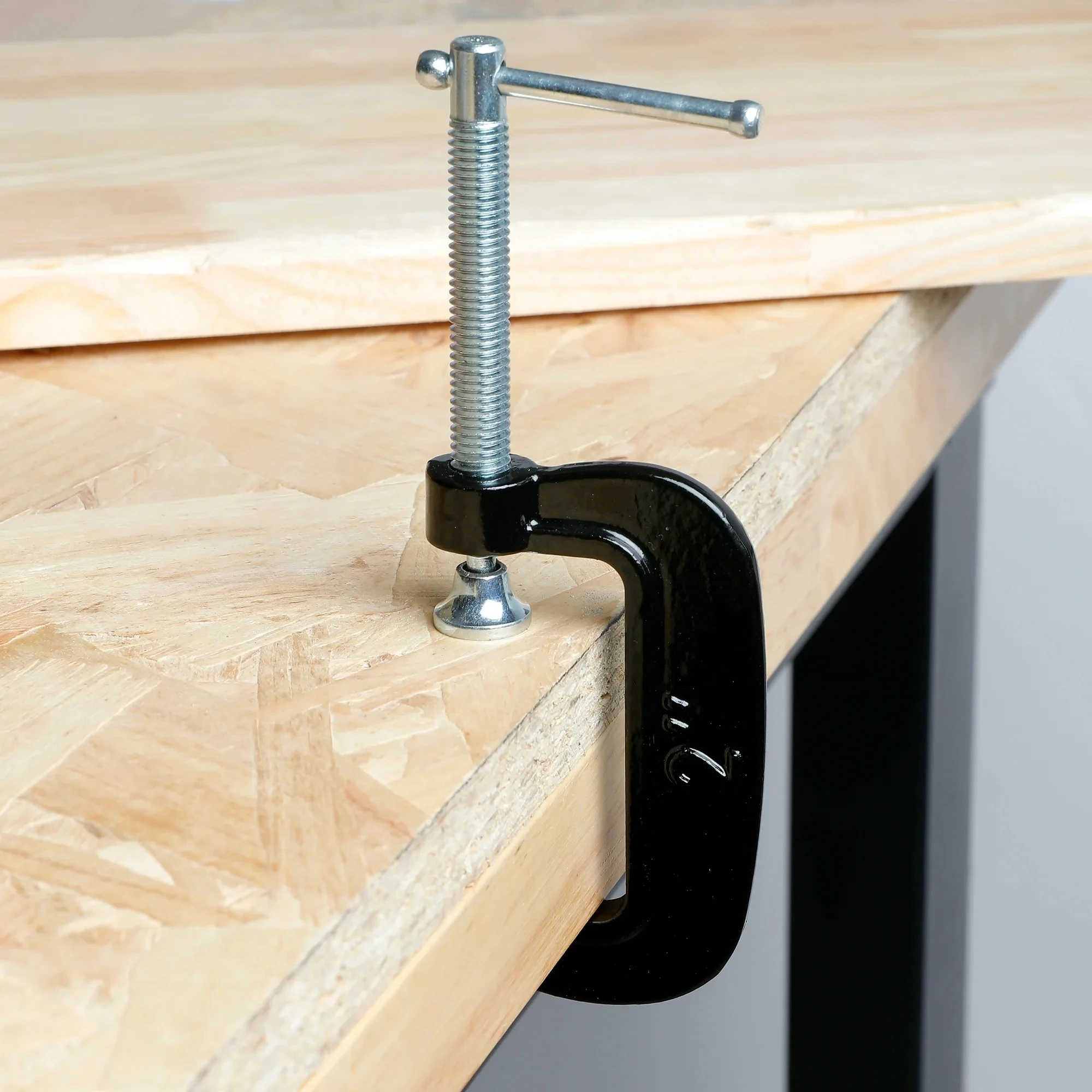 (4 pack) Hyper Tough 2 inch C-Clamp, Cast Iron Construction