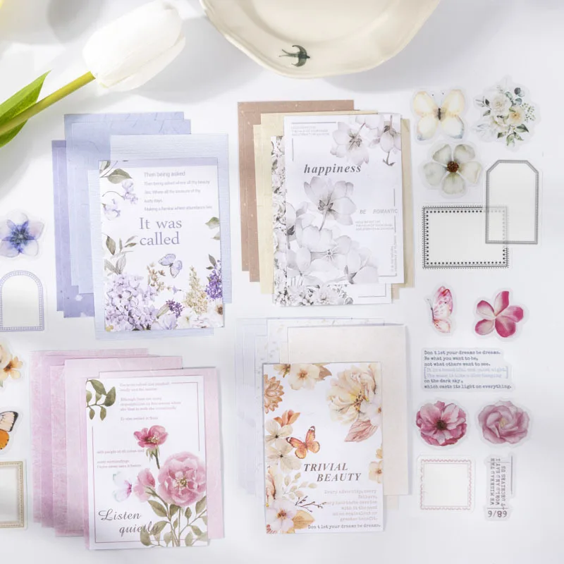 

50 шт./1 лот кавайные канцелярские наклейки нежный цветочный зал мусорный журнал декоративный скрапбукинг для наклеек скрапбук