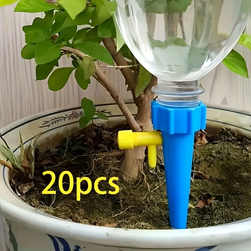 20Pcs Adjustable Automatic Plant Drip Irrigation Devices Self Watering Spikes Flower Watering Kit Garden Insert Watering Tools