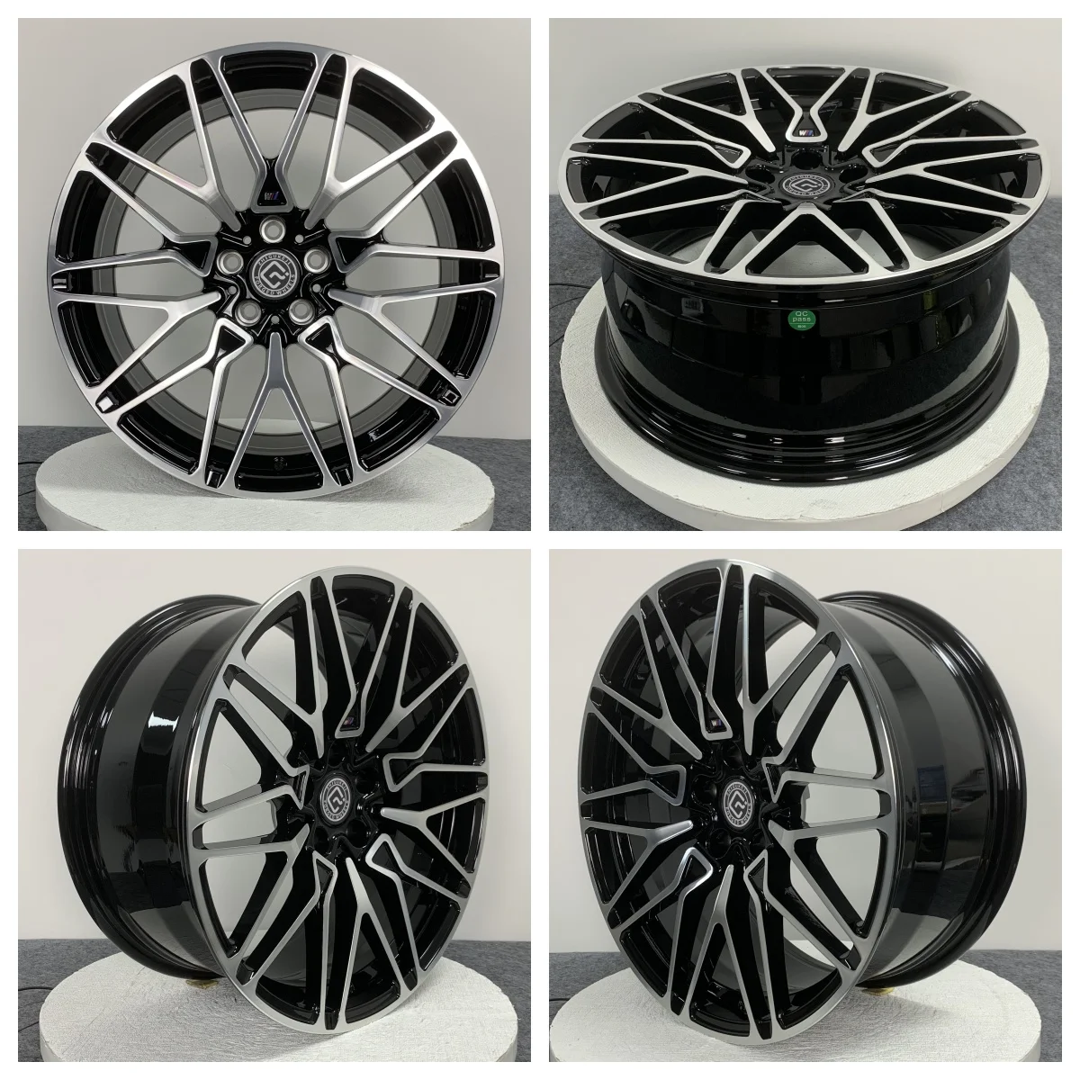 Factory direct sale custom forged rims size 19x8.5 PCD 5x112 offset +25 bright black finish custom alloy concave forged rims