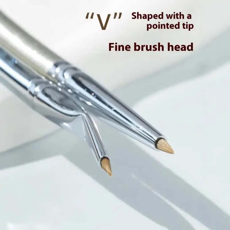 1/2Pcs Ultra Fine Eyeliner Brush Angled Bent Tip Detail Eye Liner Brush Under The Eyes Place Precise Detail Concealer Brush