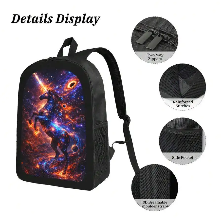 

Cosmic Unicorn Backpack Stylish Casual Lightweight Durable Daypack For Men Women