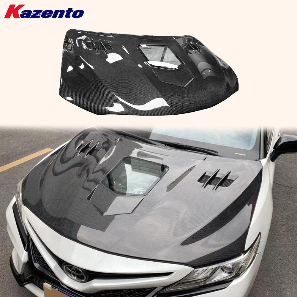 

For Toyota Camry XV70 Sedan 17-23 Carbon Fiber KZ Style Front Vented Clear Hood( Ocean freight is favorable, welcome to inqury)