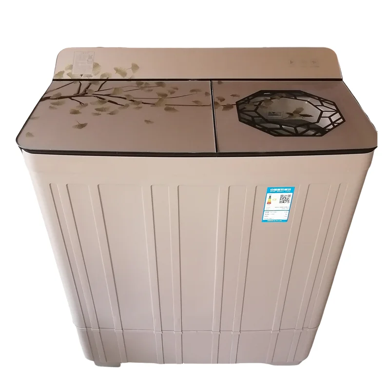 18kg Large Capacity Semi-Automatic Twin Tub Washing Machine, Double Barrel Washer and Spinner for Home and Commercial Use