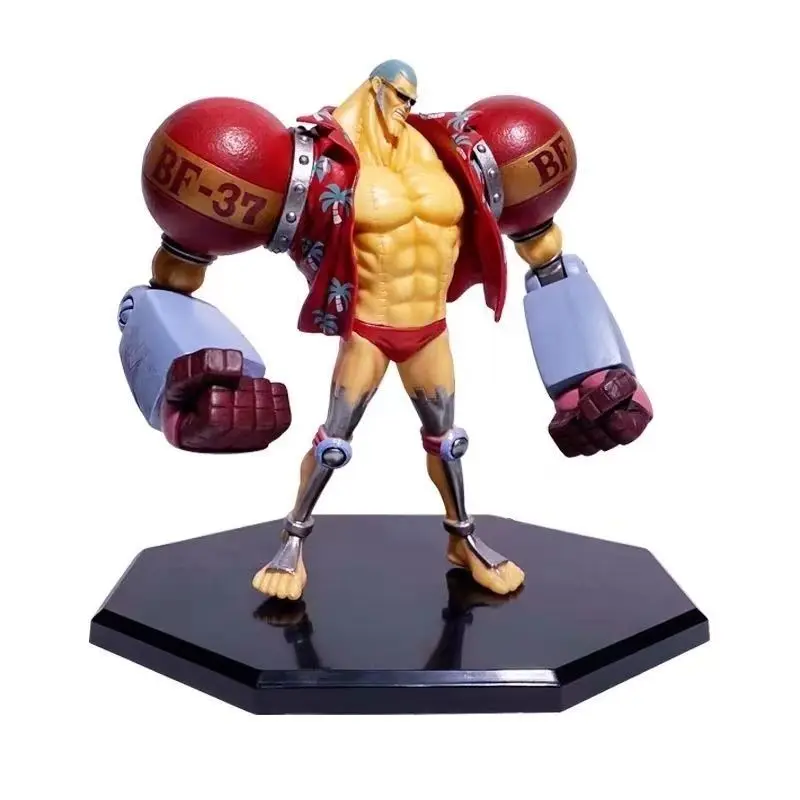 FRANKY une pièce transformant les gens chapeau de paille Double tête sculpture modèle figurines d'action Anime périphérique ornements décoration