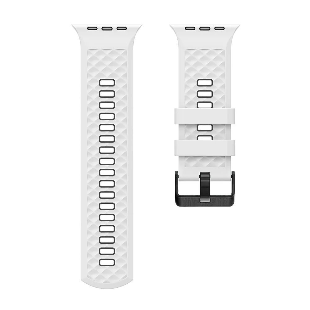 Correa deportiva de silicona para Apple Watch Band 46mm 44mm 42mm 45mm pulsera de repuesto para iWatch Series10 9 8 7 6 SE 5 Ultra2 49mm