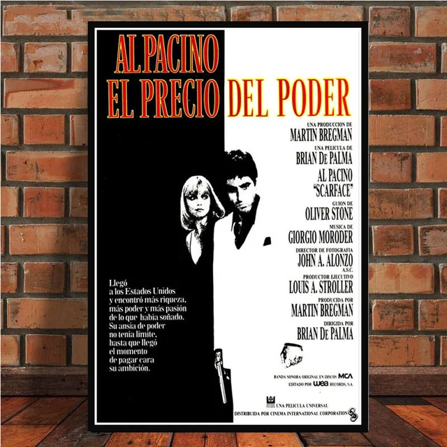 

Scarface Al Pacino Gangster Movie Print Art Canvas Poster For Living Room Decor Home Wall Picture