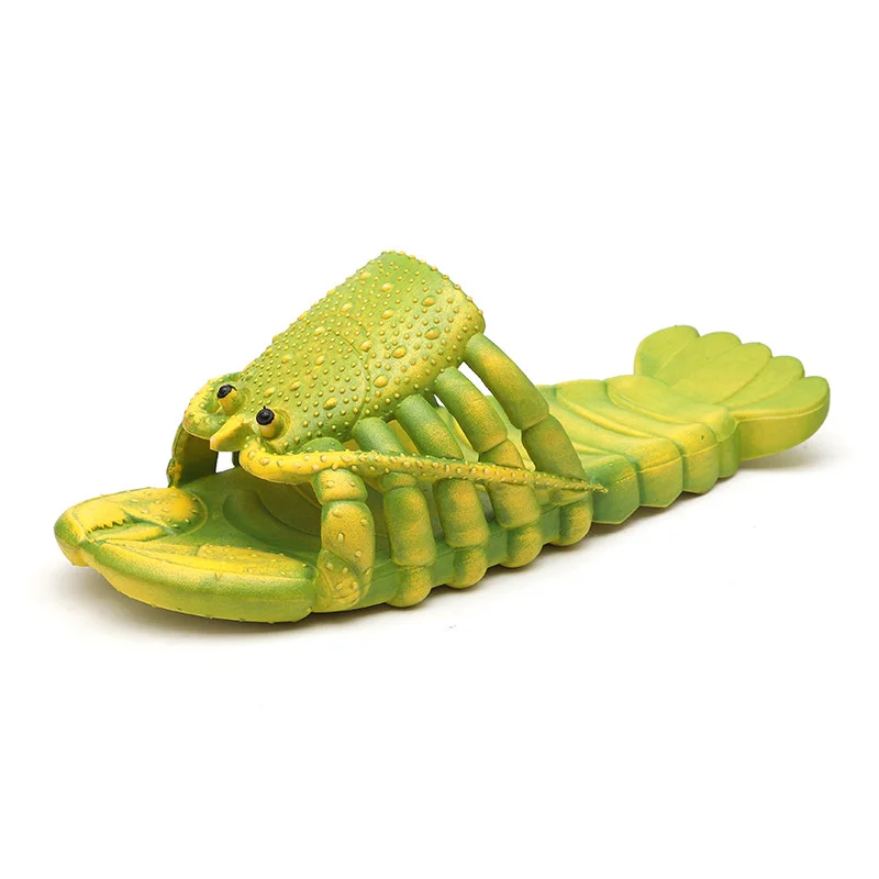 Funny Lobster Summer Men\'s Women\'s Slippers Fashion Sandals for Men Women Lobster Slippers Funny Crayfish Beach Slippers