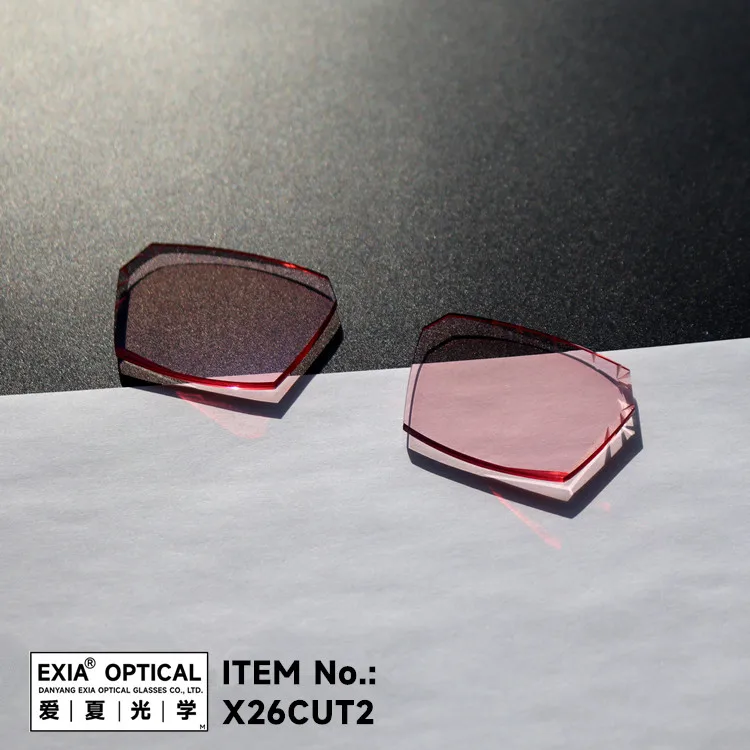

EXIA X26CUT2 Rimless Eyewear Lenses Photochromic Pink HMC Semi-Finished Cutting