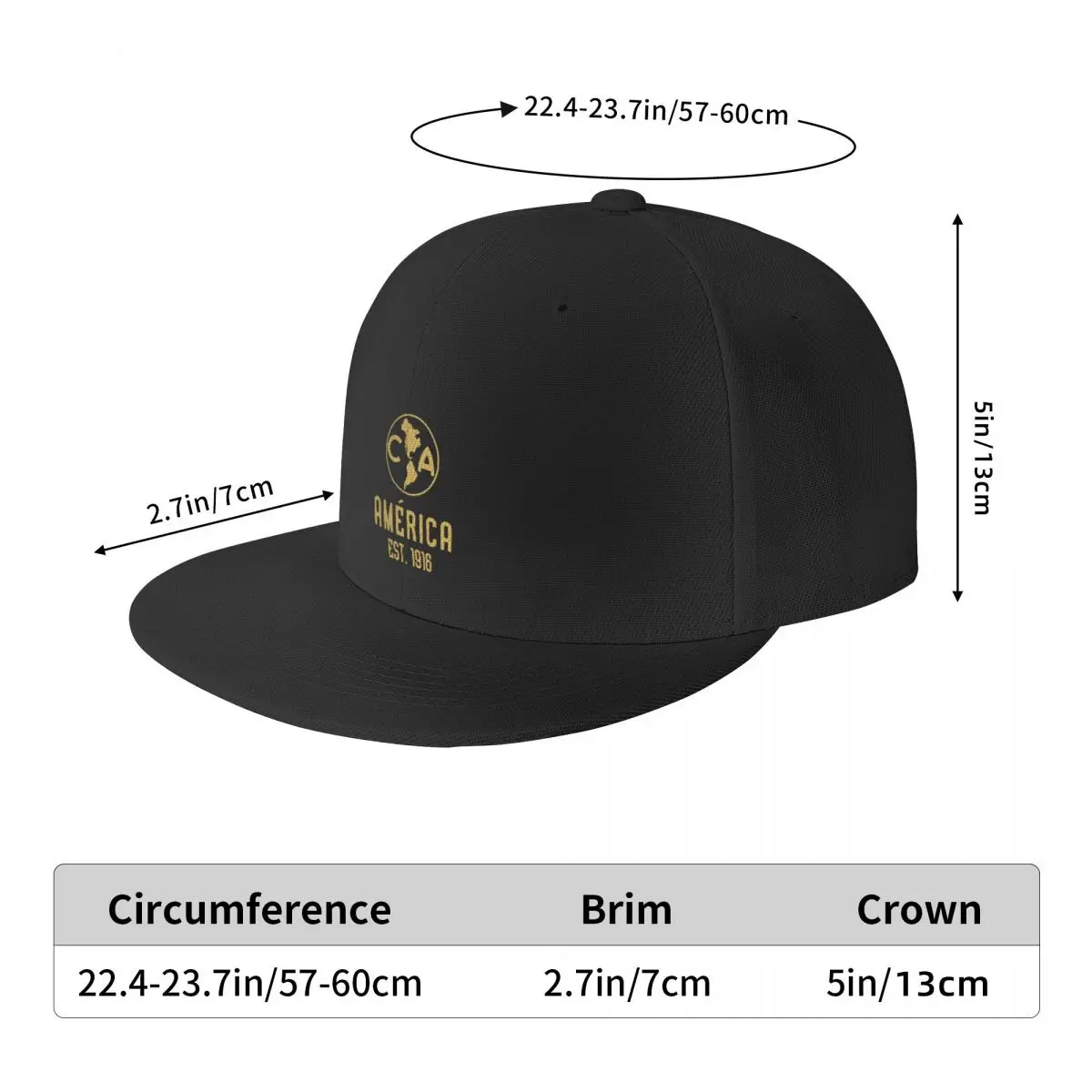 Club America Gold Baseball Cap Cosplay Streetwear Dropshipping Men'S Hat Women'S