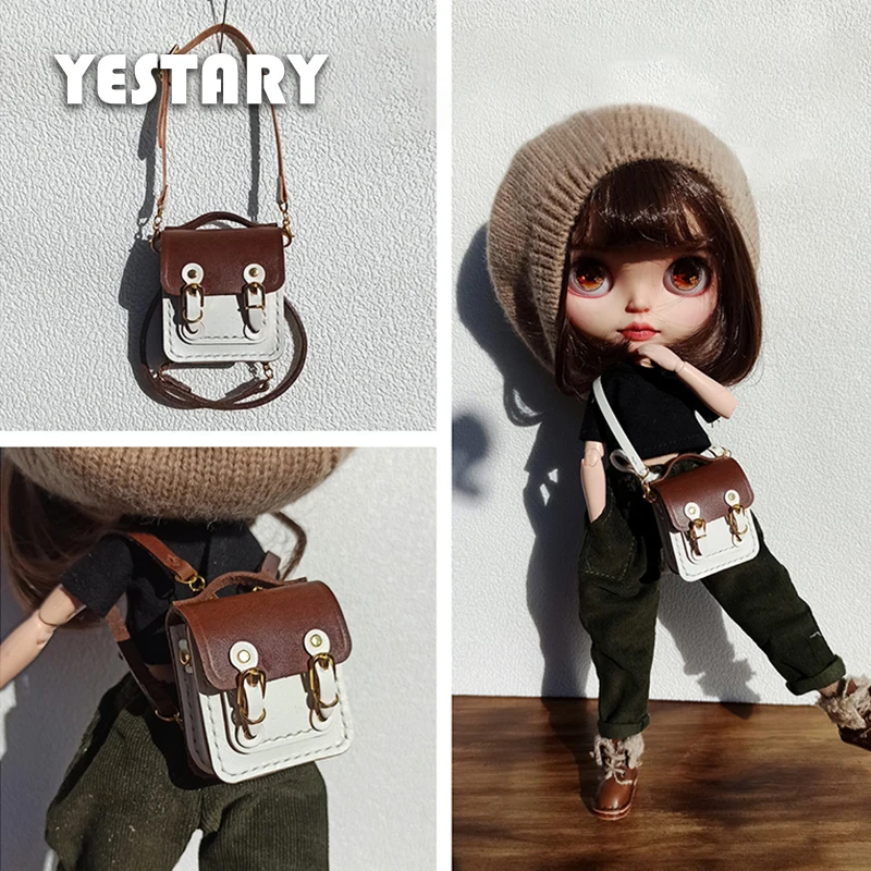 

YESTARY BJD Clothing 1/6 Bjd Doll Accessories Backpack Miniature Items Blythe Doll Clothes DIY Messenger Bag For 20-30cm Dolls