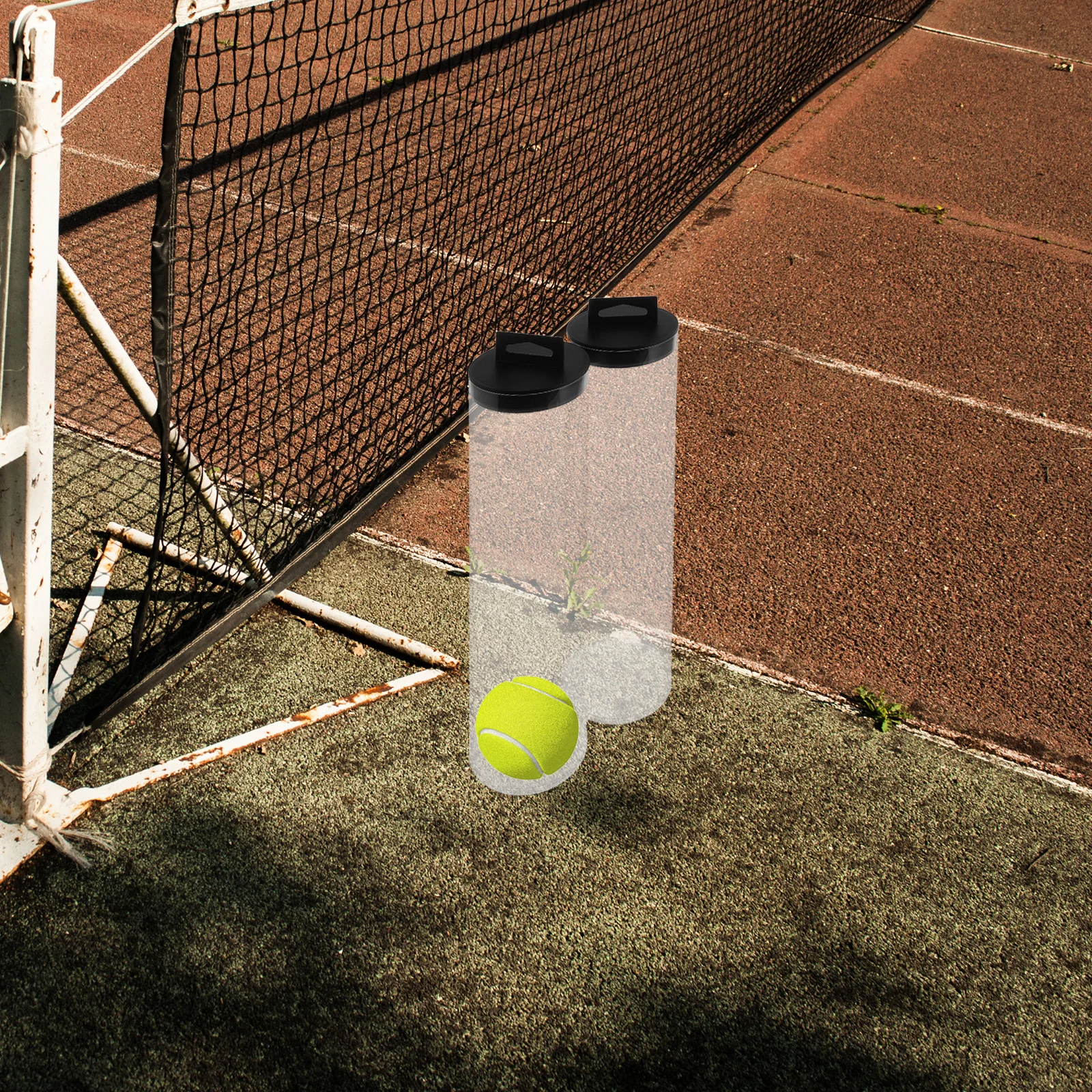 

2 Pcs Ball Storage Box Cylindrical Transparent Tube for Tennis Display Stand Portable Container Outdoor Toy