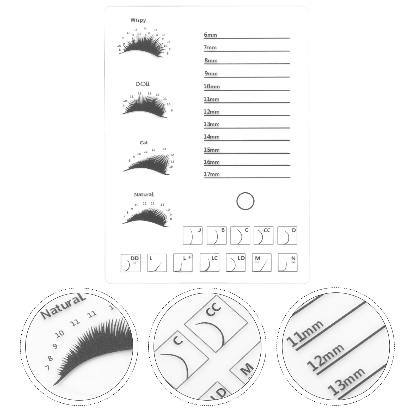 Eyelash Display Board for Eyelashes Stretcher Extensions Camillas Application All Designer Accessories False Plate