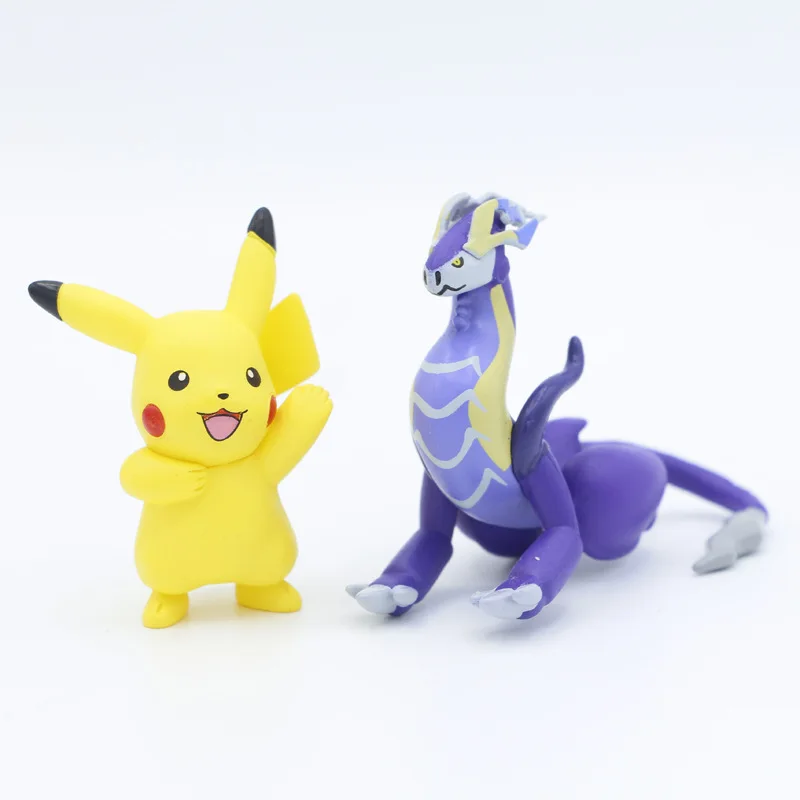 8 Pcs/Set Pokemon Mini Figure 5cm Pikachu Paldea Region Pokemon Scarlet and Violet Koraidon Dolls Anime Landscape Ornaments