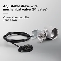 Motorcycle Exhaust Pipe System Locomotive Sound Modified Stainless Steel Valve Electronic Switch Button Control 51mm