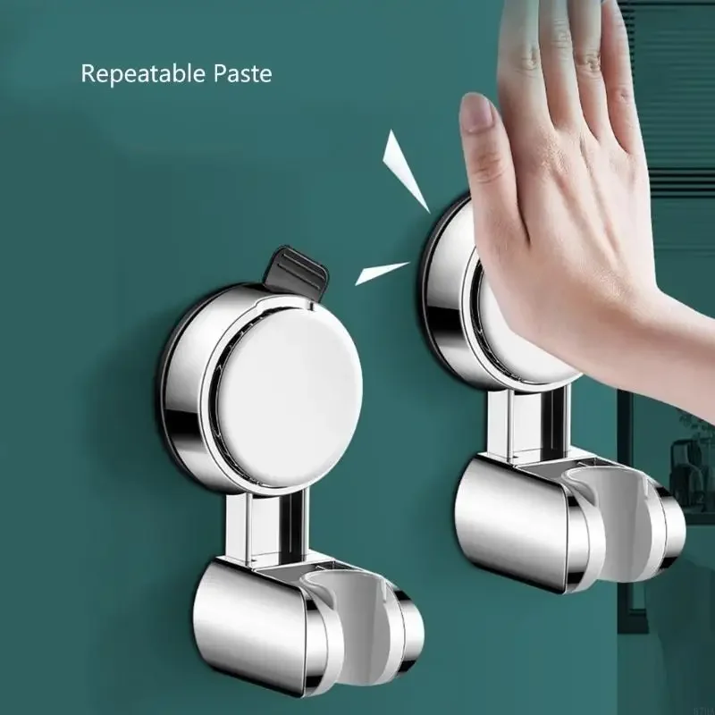 

Suction Cup Wall Mounted Bracket Removable Shower Head Holder Base Adjustable Handheld Shower Head Holder Enduring Y5GB