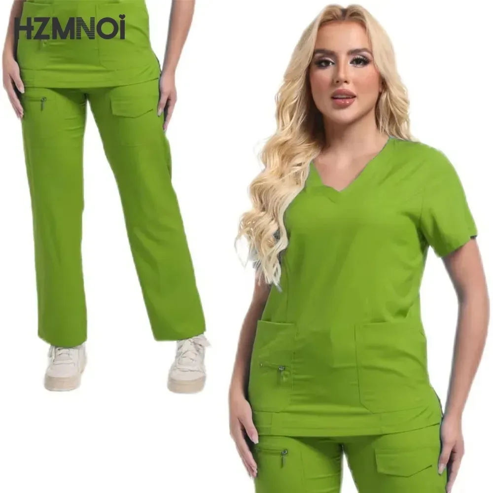 High Quality Medical Scrubs Uniform Nurse Accessories Pet Clinic Doctor Work Clothes Multicolor Anesthetist Uniforms Nurse Women