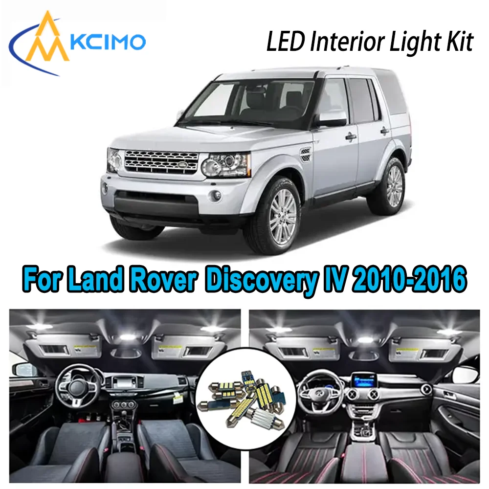 

High-Quality LED Interior Kit for Land Rover Discovery IV 4 LR4 L319 2010-2016 2011 Error-Free Dome Map Trunk Automotive Lamps