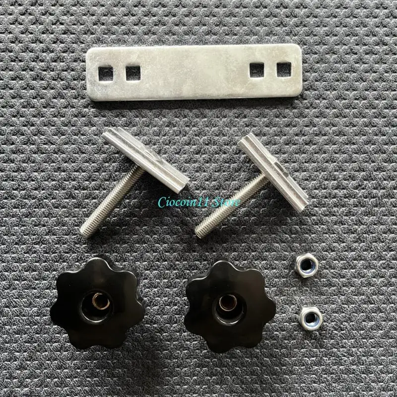 Y1UB Roof Tent Rack Connection with Plates and Threaded Fasteners