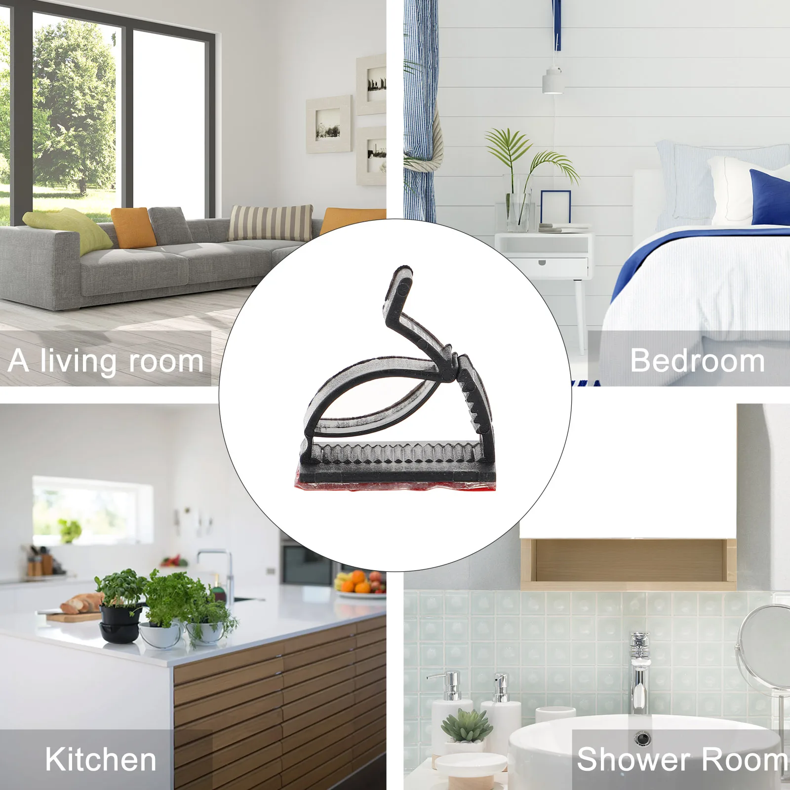 

100pcs Cable Clips Self-Adhesive Wire Management Organizer Fixing Clamps Adjustable Cord Holder For Home Car Kitchen