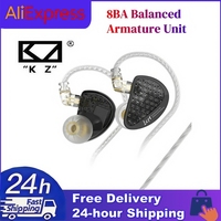 KZ AS16 Pro 8BA Balanced Armature Unit HIFI in-Ear Wired Earphone Monitor Music Headphones Noise Cancelling Earbud Sport Headset