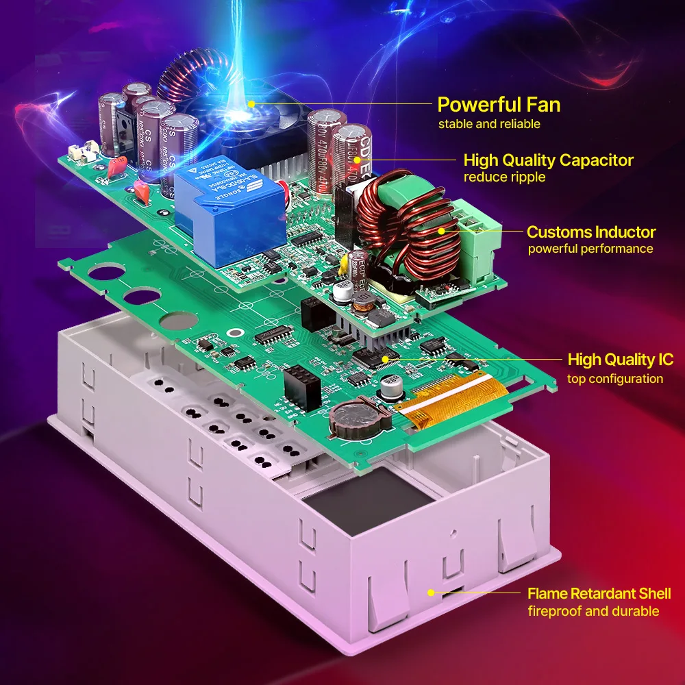 RD RD6018 60V 18A DC DC Regulated Adjustable Stabilized Step Down Voltage Bench Power Supply Buck Converter Battery Charging