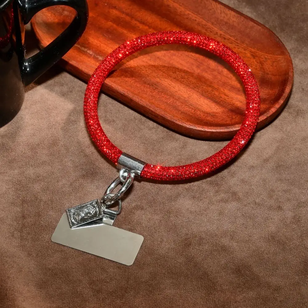 

Luxury Glitter Rhinestone Phone Lanyard Bling Bling Flashy Phone Wrist Straps Bright Diamond Crystal Keychain Phone Accessories