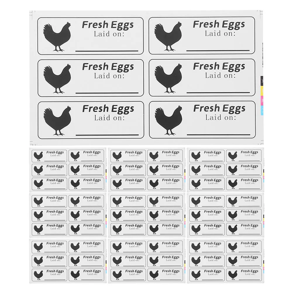 

100 Sheets Egg Carton Date Label Packaging Labels Eggs Farm Stickers