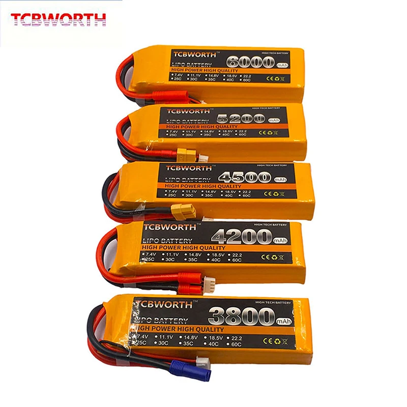 3S RC LiPo Battery 3S 11.1V 1300 1500 1800 2200 3000 3500 4200 6000mAh 25C 35C 60C For RC Airplane Drone Boat 11.1V LiPo 3S