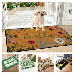 1Pc Welcome Mat Entrance Door Mats Dirt Resistant Kitchen Rug Non-Slip Floor Rugs Washable Carpet For Living Room Home Decor