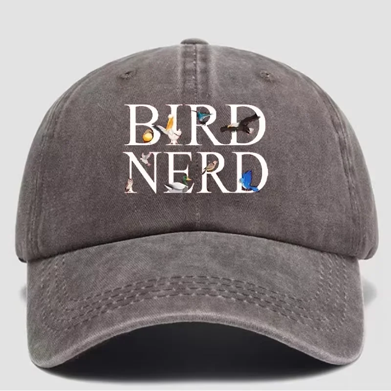 قبعة ريترو مغسولة بالماء مع نص "BIRD NERD" - قبعة بيسبول غير مرنة قابلة للتعديل، يجب اقتناؤها لمحبي الطبيعة #2
