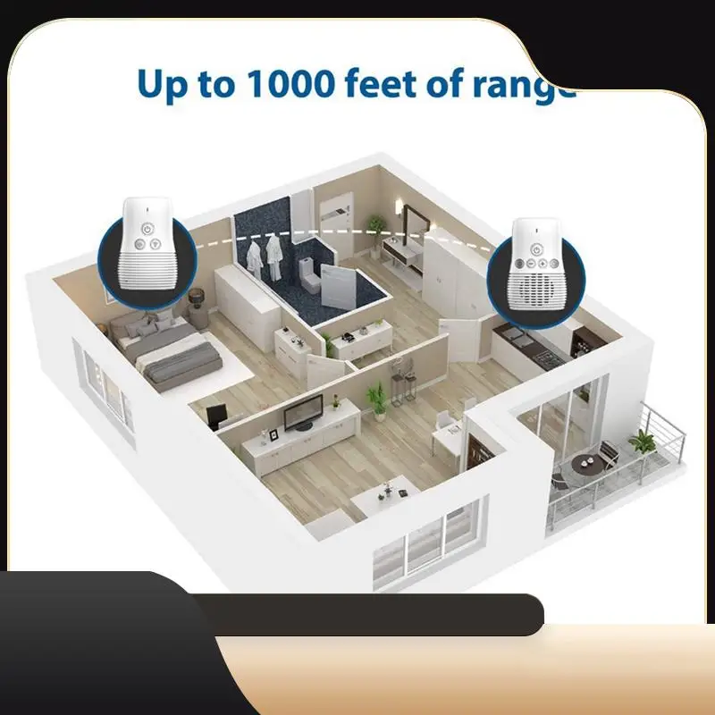 

Baby Audio Monitor 2-Way Talk Baby Intercom Wireless Night Light Home Child Safety Device 2.4Ghz US-Plug Easy Install-T44C