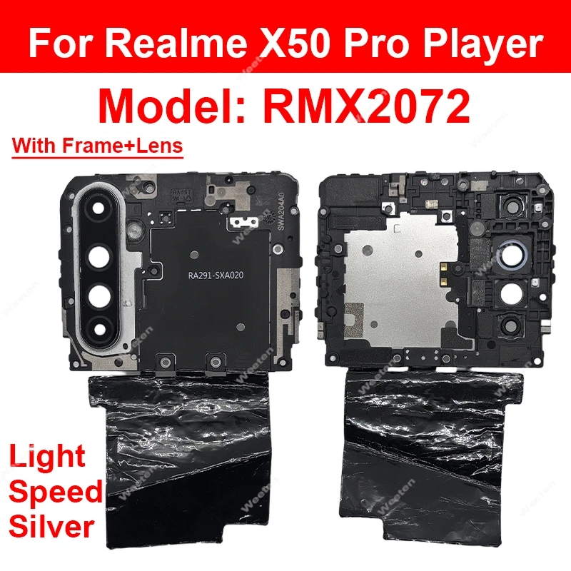 For Realme X50 Pro X50 Pro Player 5G Signal Wifi Motherboard Cover Antenna Mainboard Cover NFC Shell Frame with Rear Lens Parts