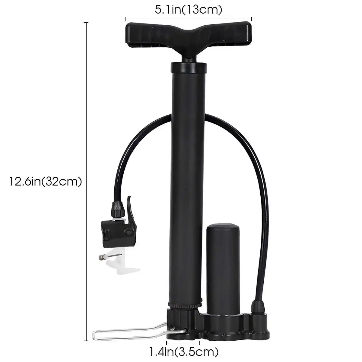 Bicycle Pump Bike Manual Air Pump Portable Balloon Tire Inflator Schrader Valve Floor Pump Manual Air Pump Cycling Accesorie