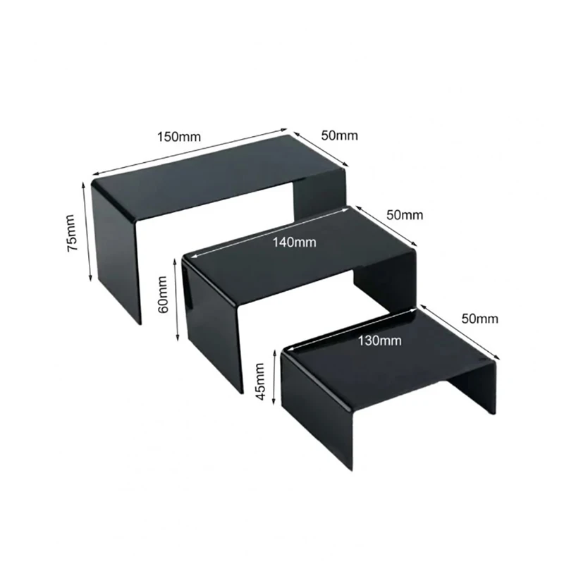 3Pcs Acrylic Display Stand for Hats and Shoes