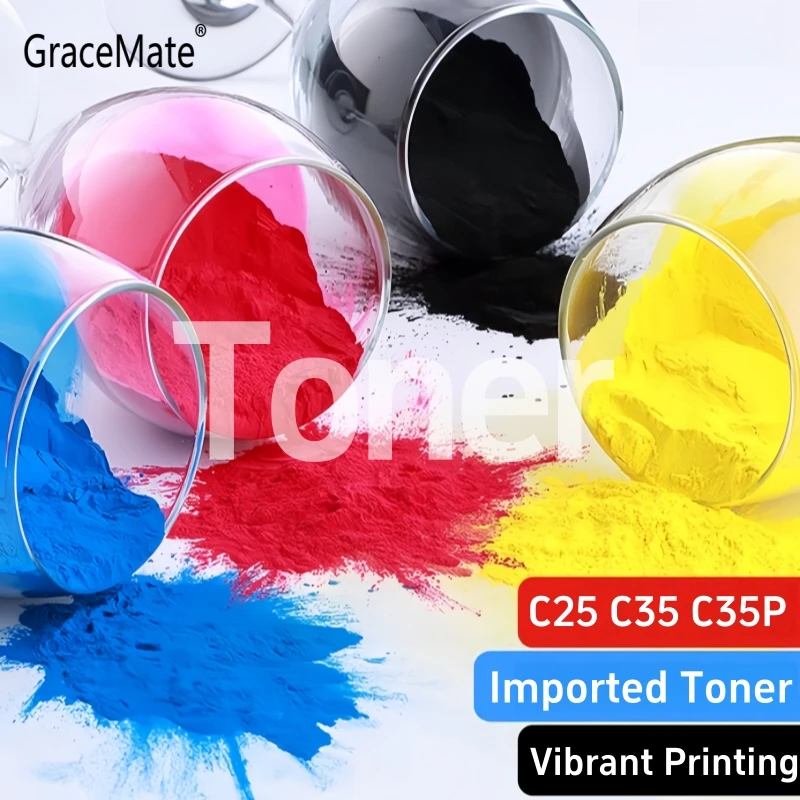 4Color Refill Toner Powder Compatible for Konica Minolta C25 C35 C35P 25 35 Laser Printer Cartridge Refill