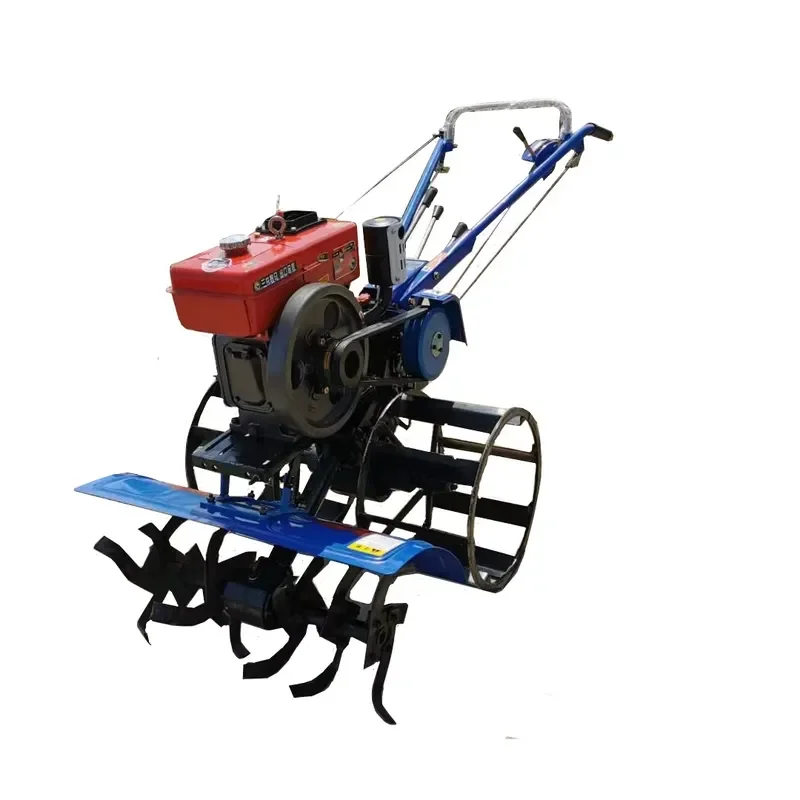 Professional Agricultural Efficient Tiller Walk Behind Tractor Cultivator for Soil Plowing and Farming