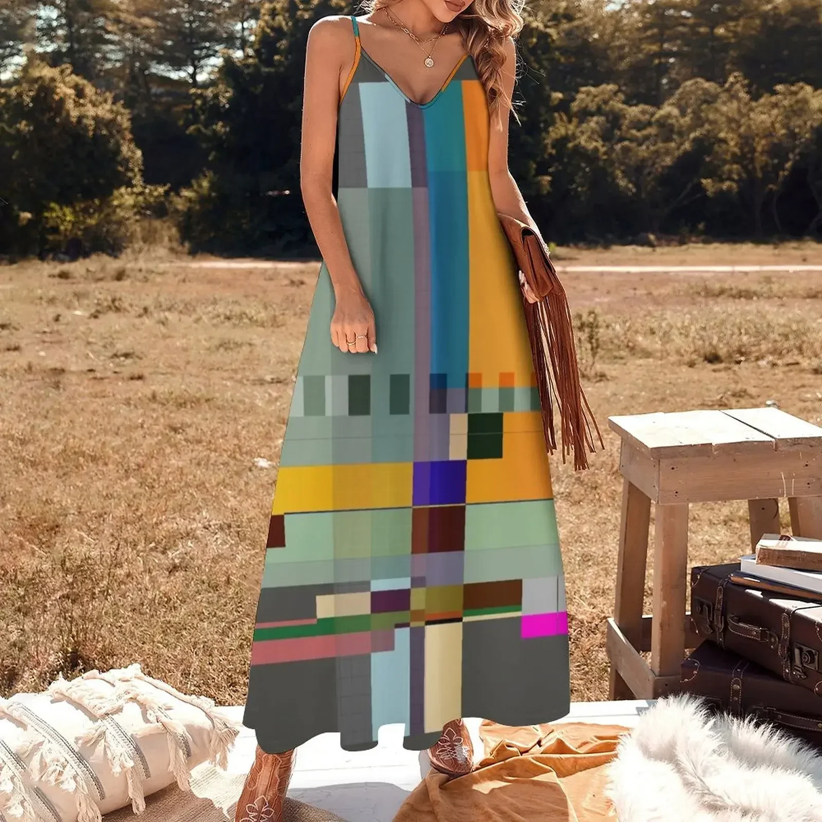 Mondrian Sleeveless Dress dress dresses beach outfits for women prom dresses 2025 Dress