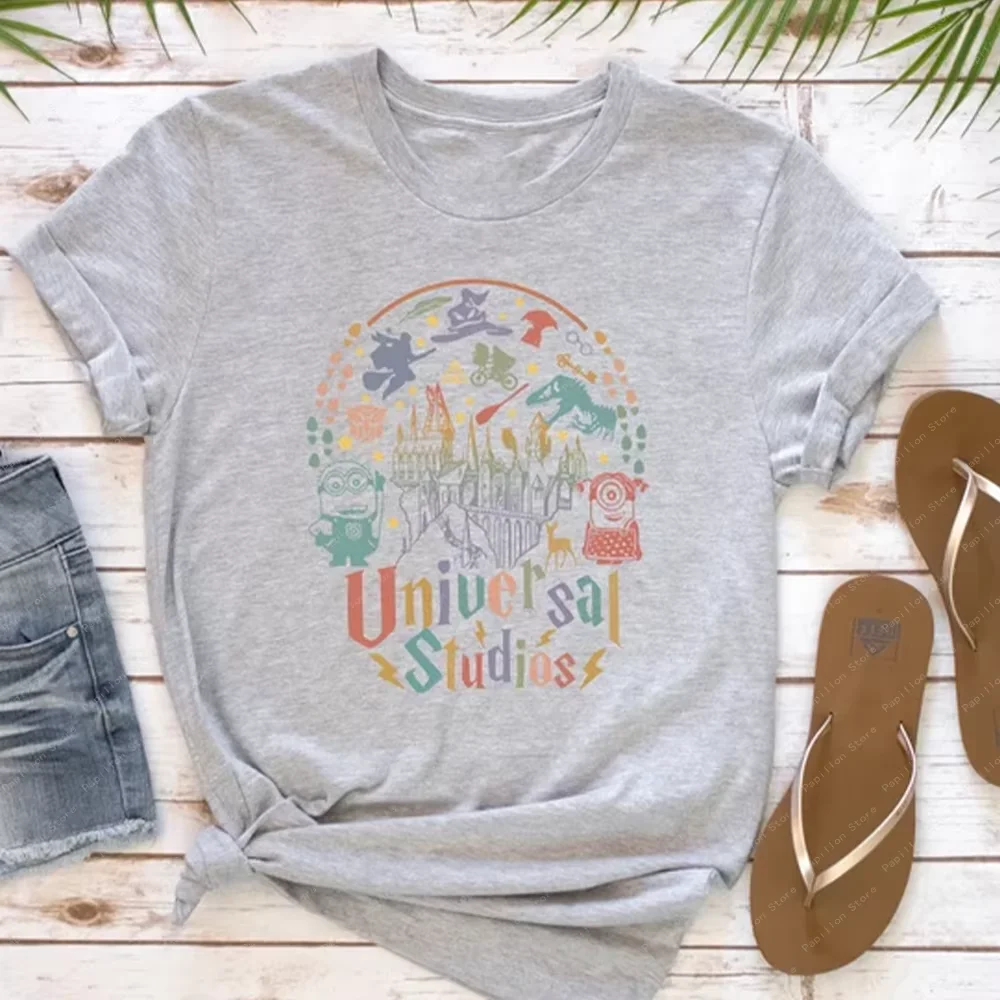 ディズニー ユニバーサル スタジオ ガールズ ミニオンズ トップ コットン ファミリー バケーション Tシャツ ティー パーティー ギフト 旅行 プラスサイズ オーバーサイズ Tシャツ 2025