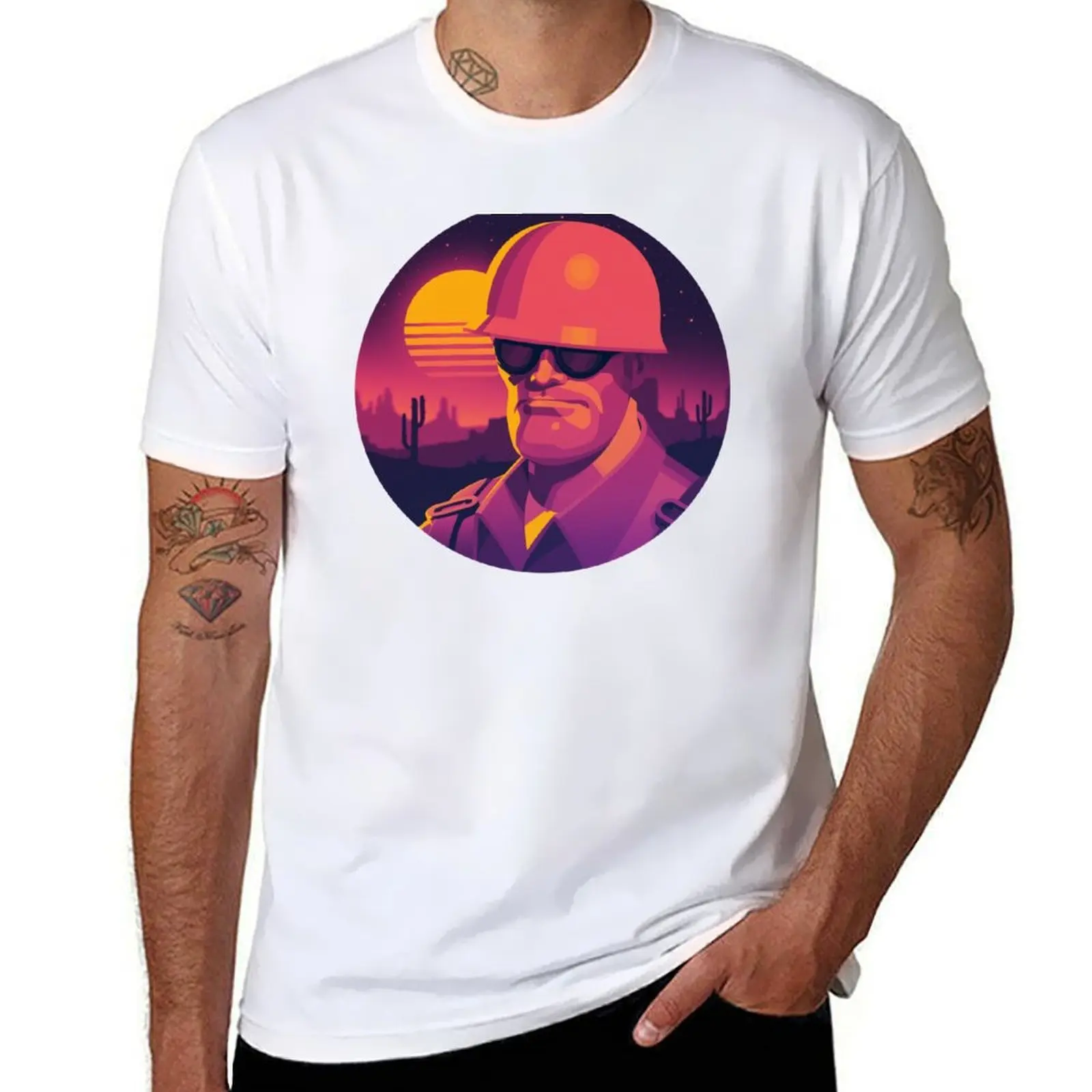 

Team Fortress 2: Meet the Engineer (Sunset) T-Shirt man tshirt man t shirt designer T-Shirt