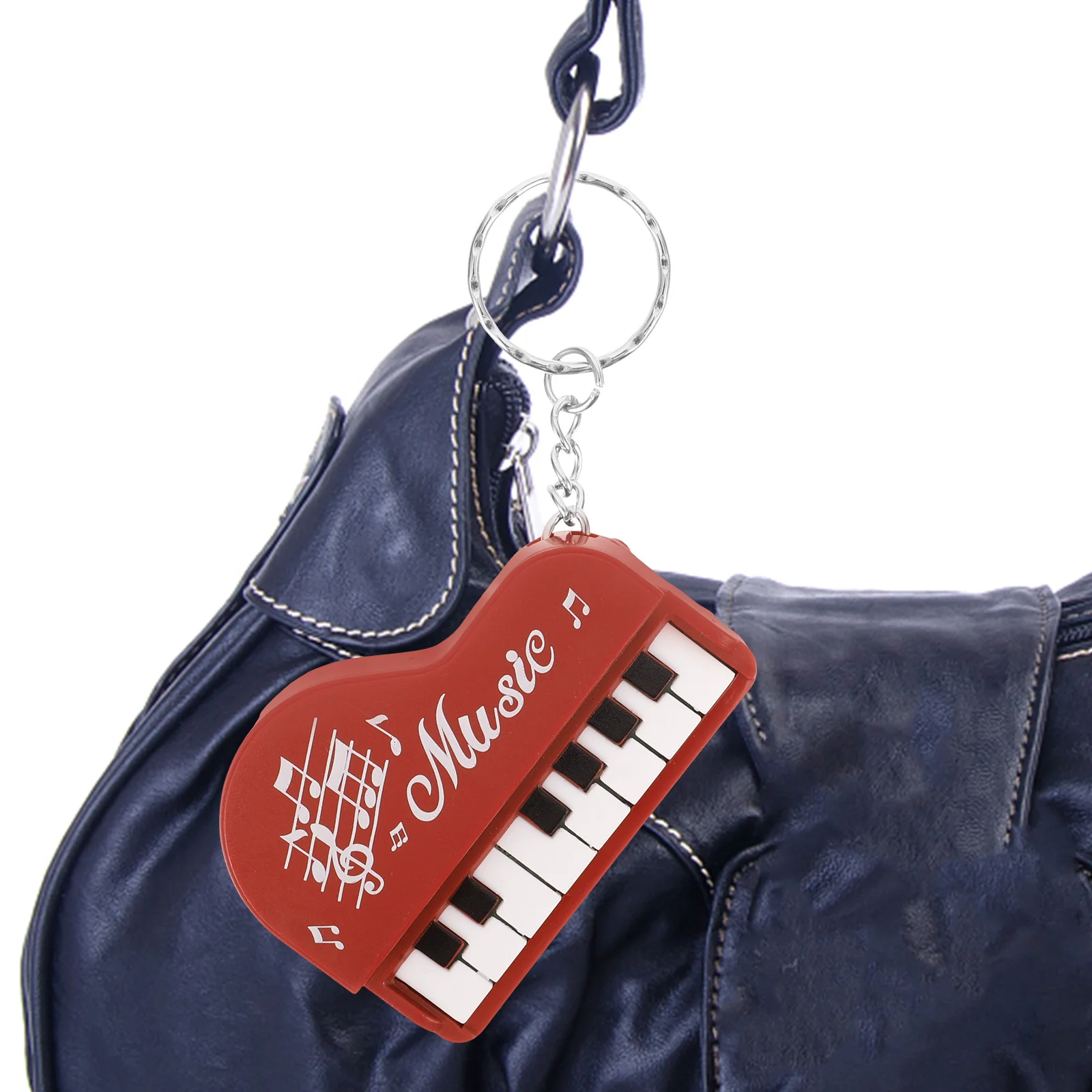 2 Pcs Piano Mini Toddler Key Rings Music Keyboard Keychain Toys Plastic Musical Instrument