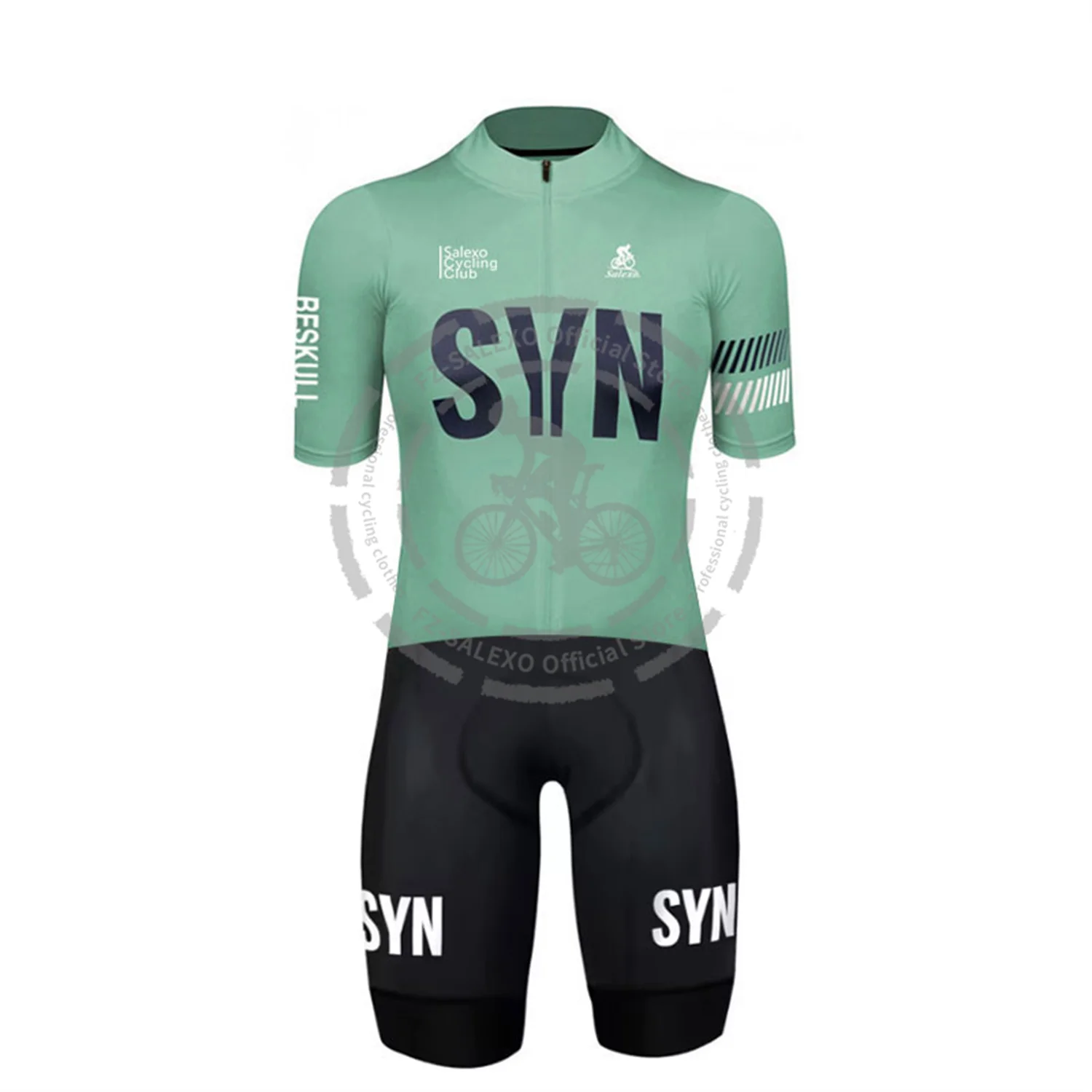 

SYN Skinsuit Men's Triathlon TEAM Short Sleeve Summer Bodysuit SHORT Cycling Jersey Bike Bicycle Clothing Maillot Ropa Ciclismo