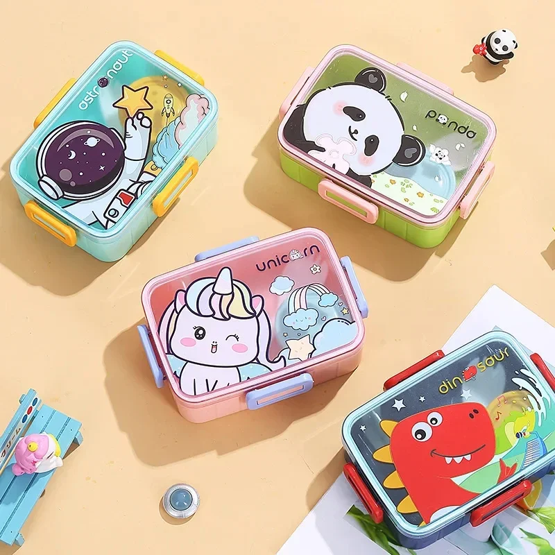 Cute Lunch Box for Kids Girls Boys with Compartments Bento Lunchbox School Child Leakproof Children\'s Food Snack Boxes New 2024