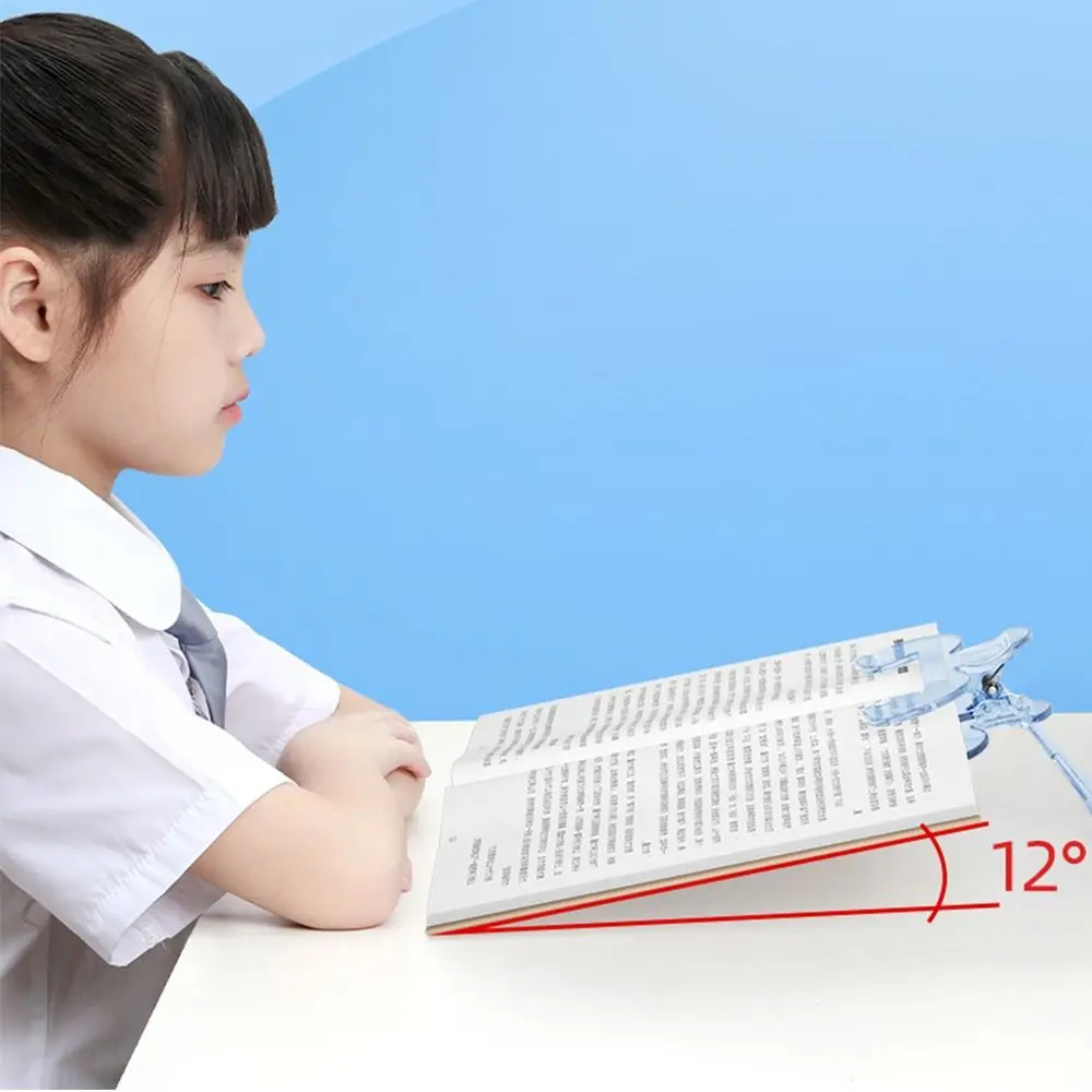 Note Holder Reading Bookmark Holder 12° Fixed Book Clip Anti Page Turning Holder Easy To Read Desktop Reading Stand