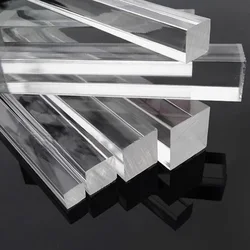 Transparent Clear Extruded Acrylic Square Bar Plastic Rod PMMA Plexiglass