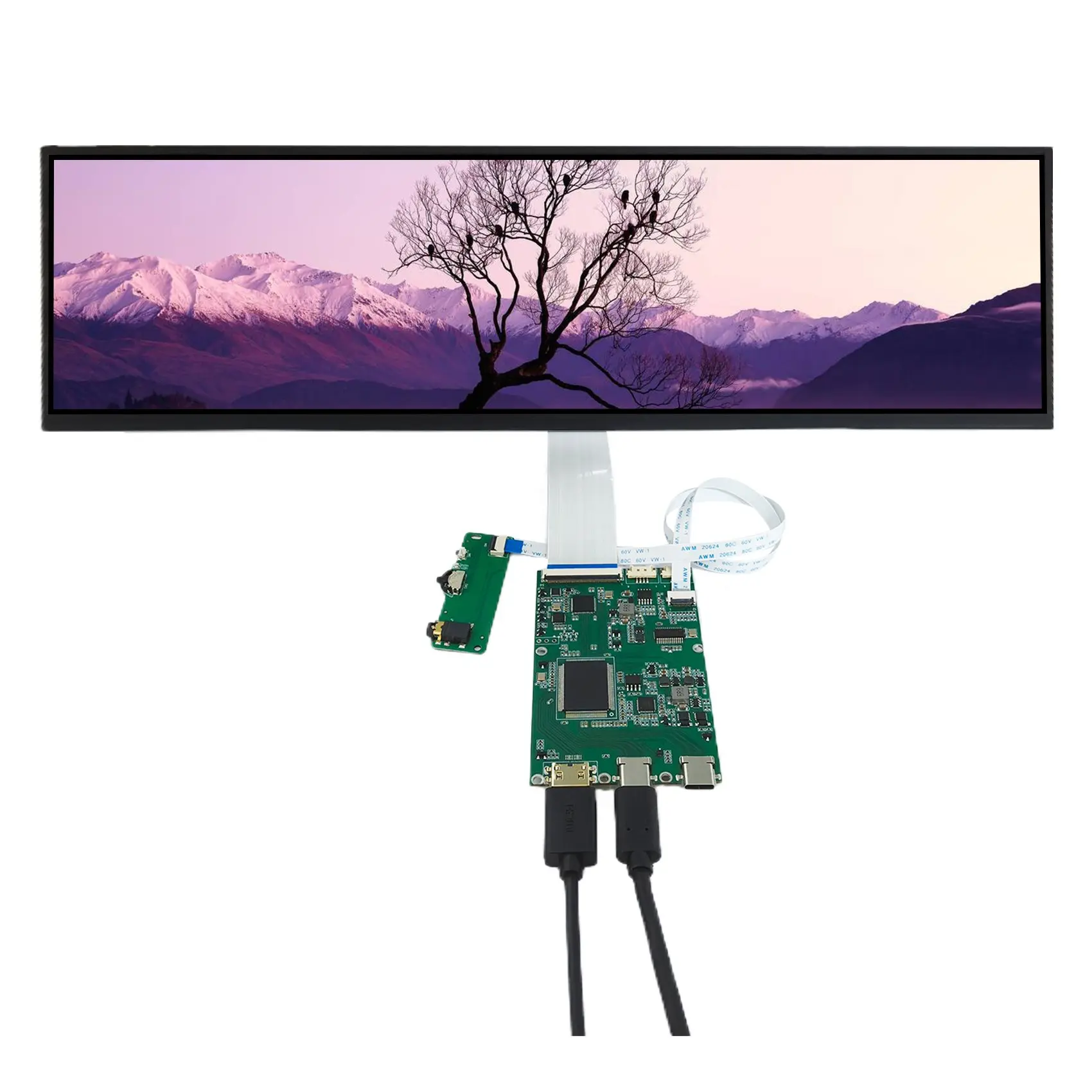 H/D USB C Type C LCD Controller Board And 14.5inch 2560X720 2K IPS LCD Screen